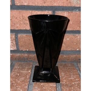 Vintage Tiara Indiana Black Glass Pyramid Cup‎ 6"